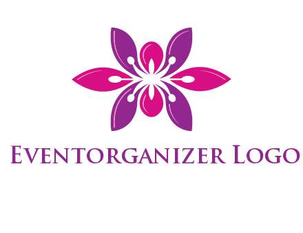 abstract lotus beauty logo