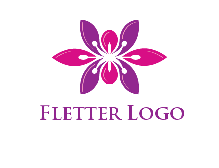 abstract lotus beauty logo
