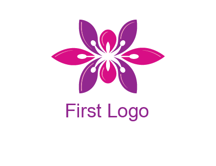abstract lotus beauty logo