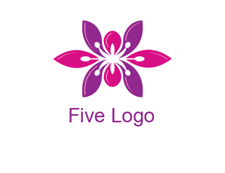 abstract lotus beauty logo