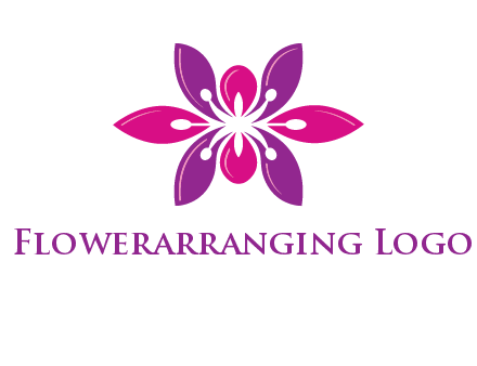 abstract lotus beauty logo