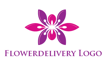abstract lotus beauty logo