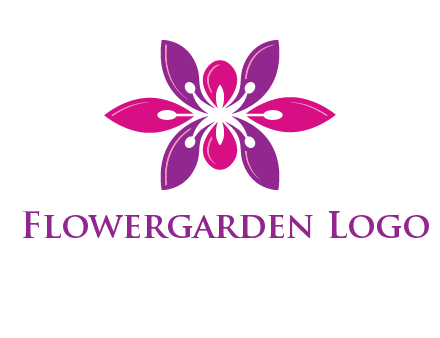 abstract lotus beauty logo