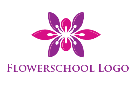 abstract lotus beauty logo