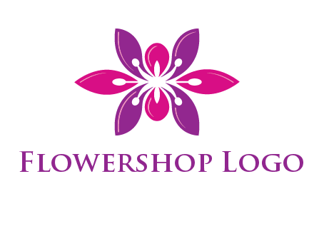 abstract lotus beauty logo