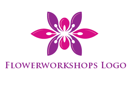 abstract lotus beauty logo
