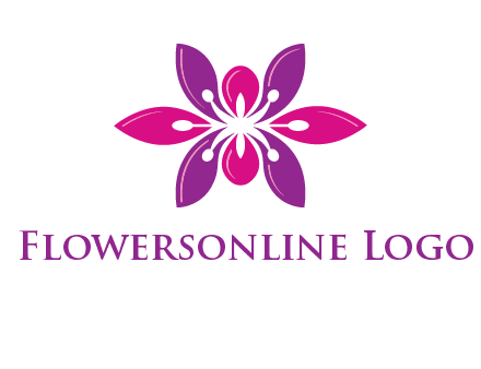 abstract lotus beauty logo