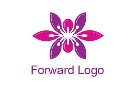 abstract lotus beauty logo