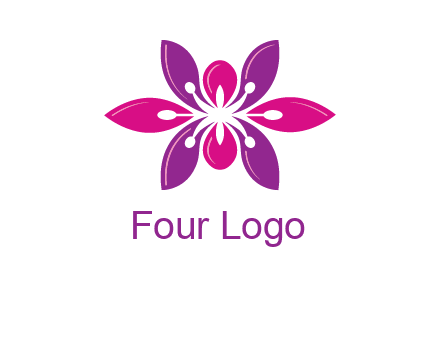 abstract lotus beauty logo