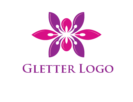 abstract lotus beauty logo