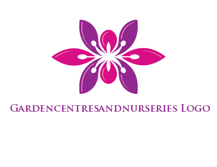 abstract lotus beauty logo