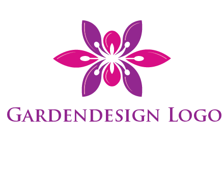 abstract lotus beauty logo