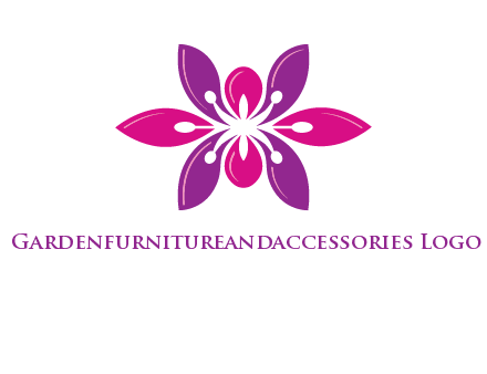 abstract lotus beauty logo