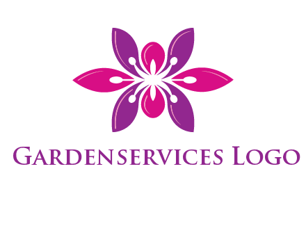 abstract lotus beauty logo