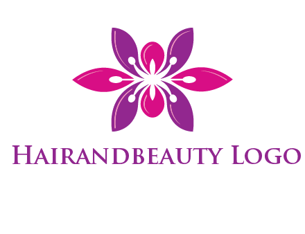abstract lotus beauty logo