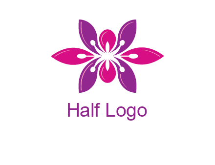 abstract lotus beauty logo