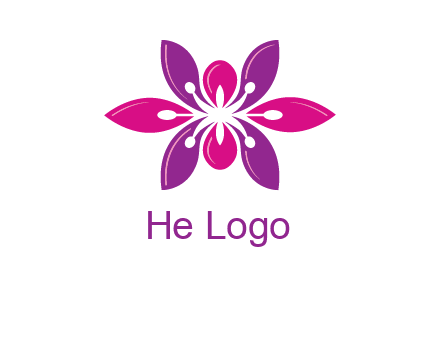 abstract lotus beauty logo