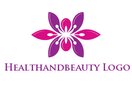 abstract lotus beauty logo