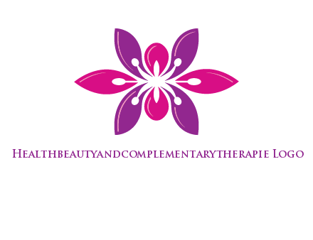 abstract lotus beauty logo