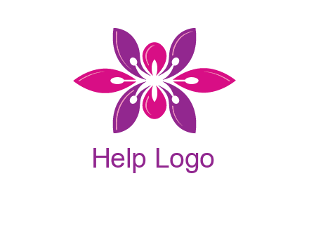 abstract lotus beauty logo