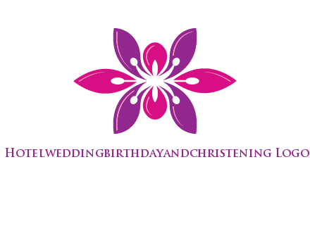 abstract lotus beauty logo