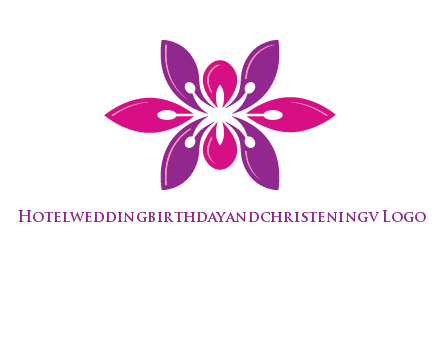 abstract lotus beauty logo