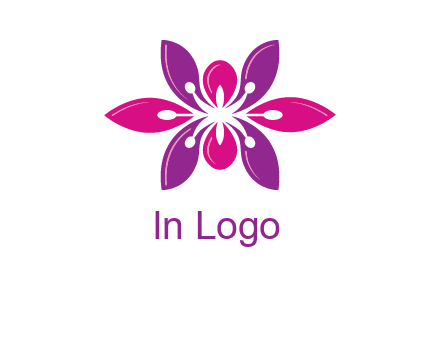 abstract lotus beauty logo