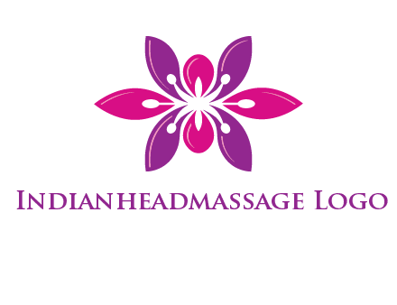 abstract lotus beauty logo