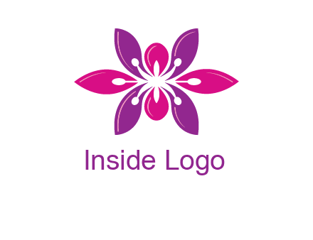 abstract lotus beauty logo
