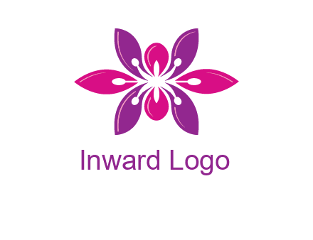 abstract lotus beauty logo