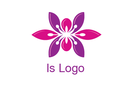 abstract lotus beauty logo