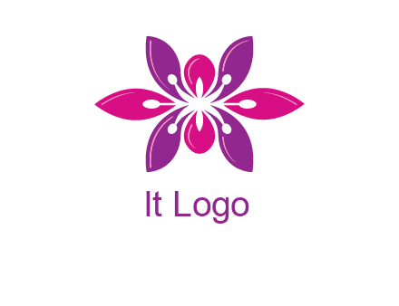 abstract lotus beauty logo