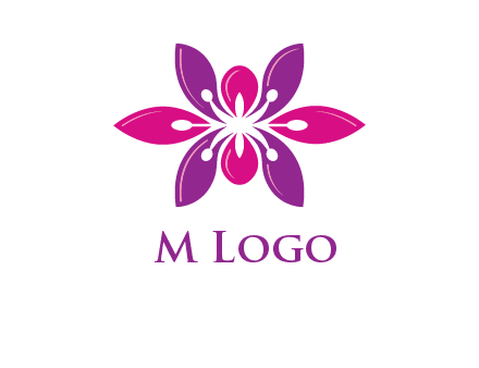 abstract lotus beauty logo