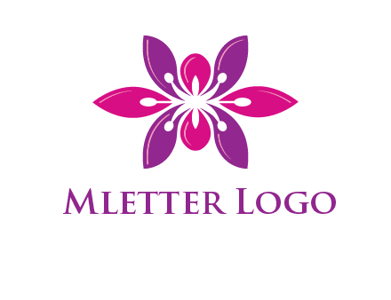 abstract lotus beauty logo
