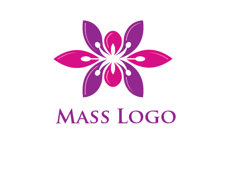abstract lotus beauty logo