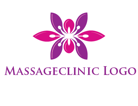 abstract lotus beauty logo