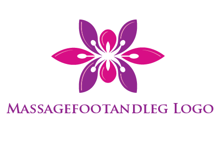 abstract lotus beauty logo