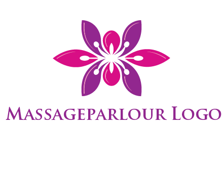 abstract lotus beauty logo