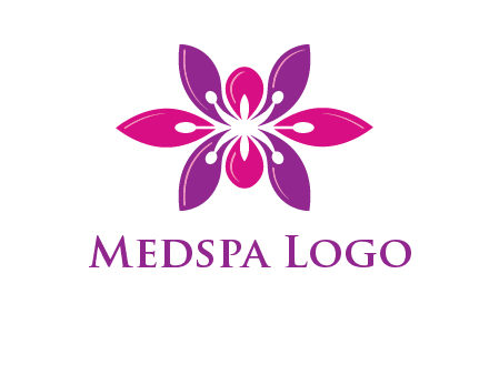 abstract lotus beauty logo