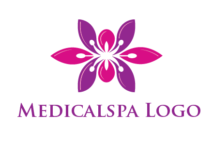 abstract lotus beauty logo