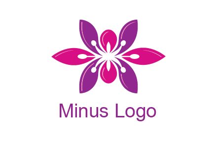 abstract lotus beauty logo