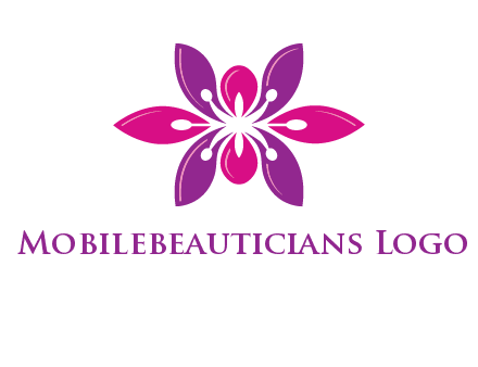 abstract lotus beauty logo