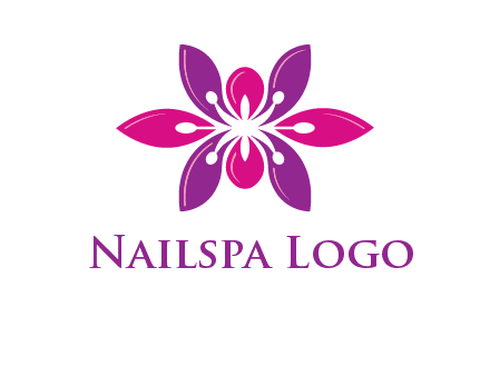 abstract lotus beauty logo