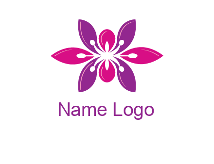 abstract lotus beauty logo