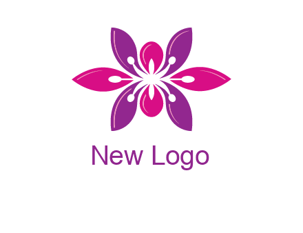 abstract lotus beauty logo