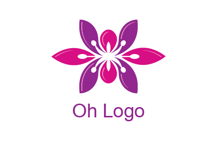 abstract lotus beauty logo