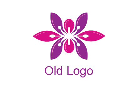 abstract lotus beauty logo