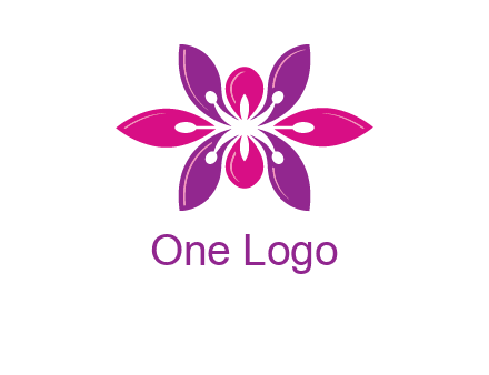 abstract lotus beauty logo
