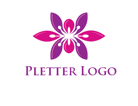 abstract lotus beauty logo