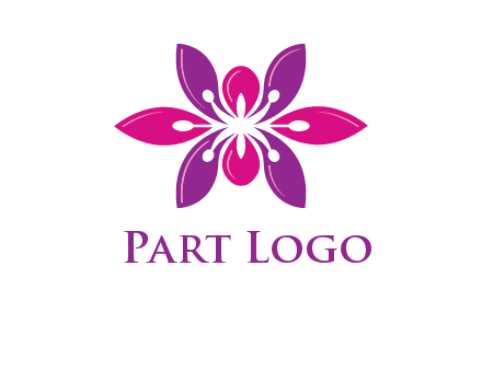 abstract lotus beauty logo